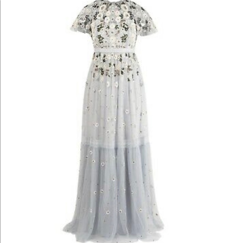 Needle & Thread full-length tulle dress
